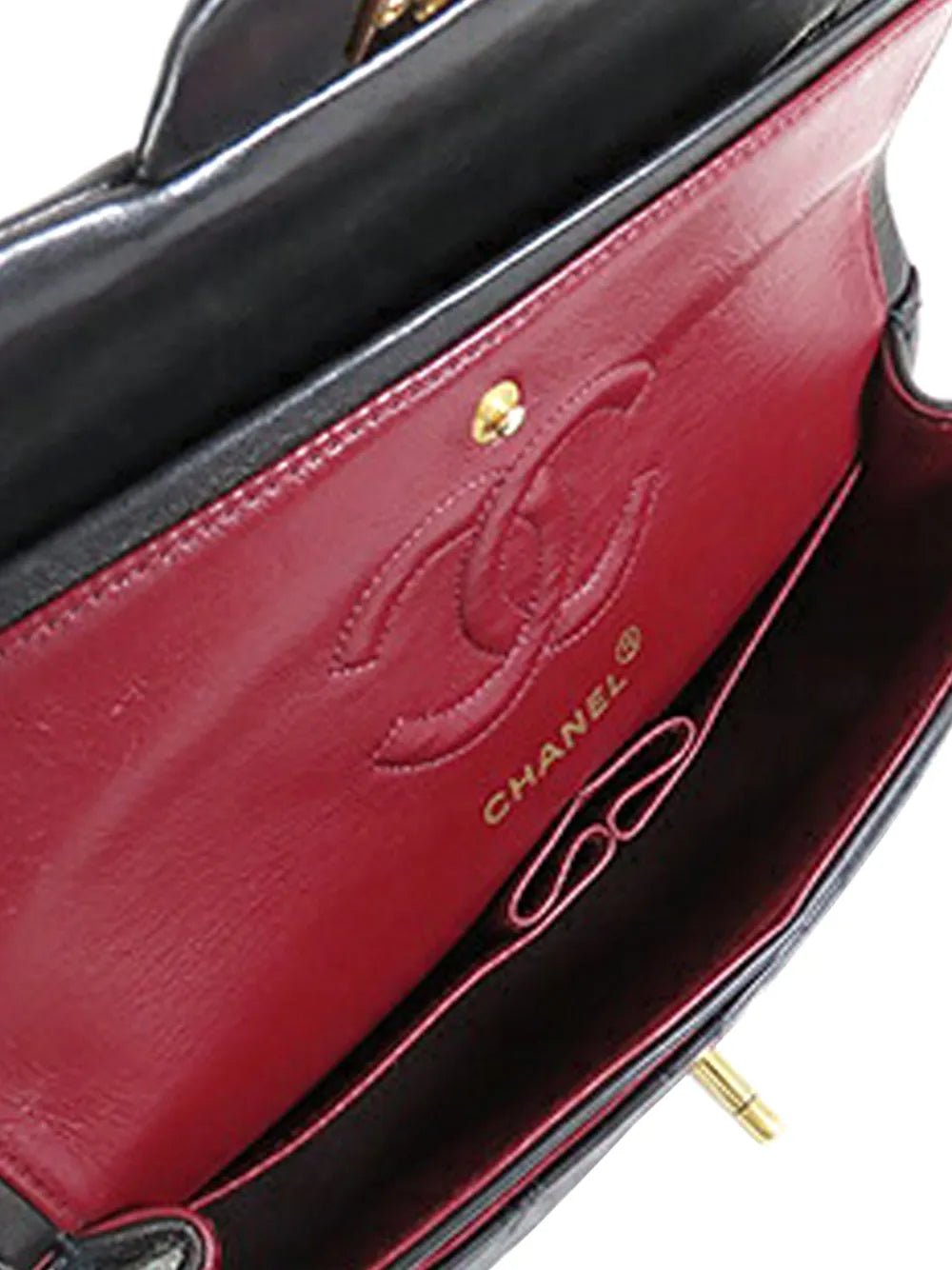 Chanel Pre Owned 1991 1994 Small Classic Lambskin Double Flap Shoulder Bag — Same as shown — Size One Size — Detail View