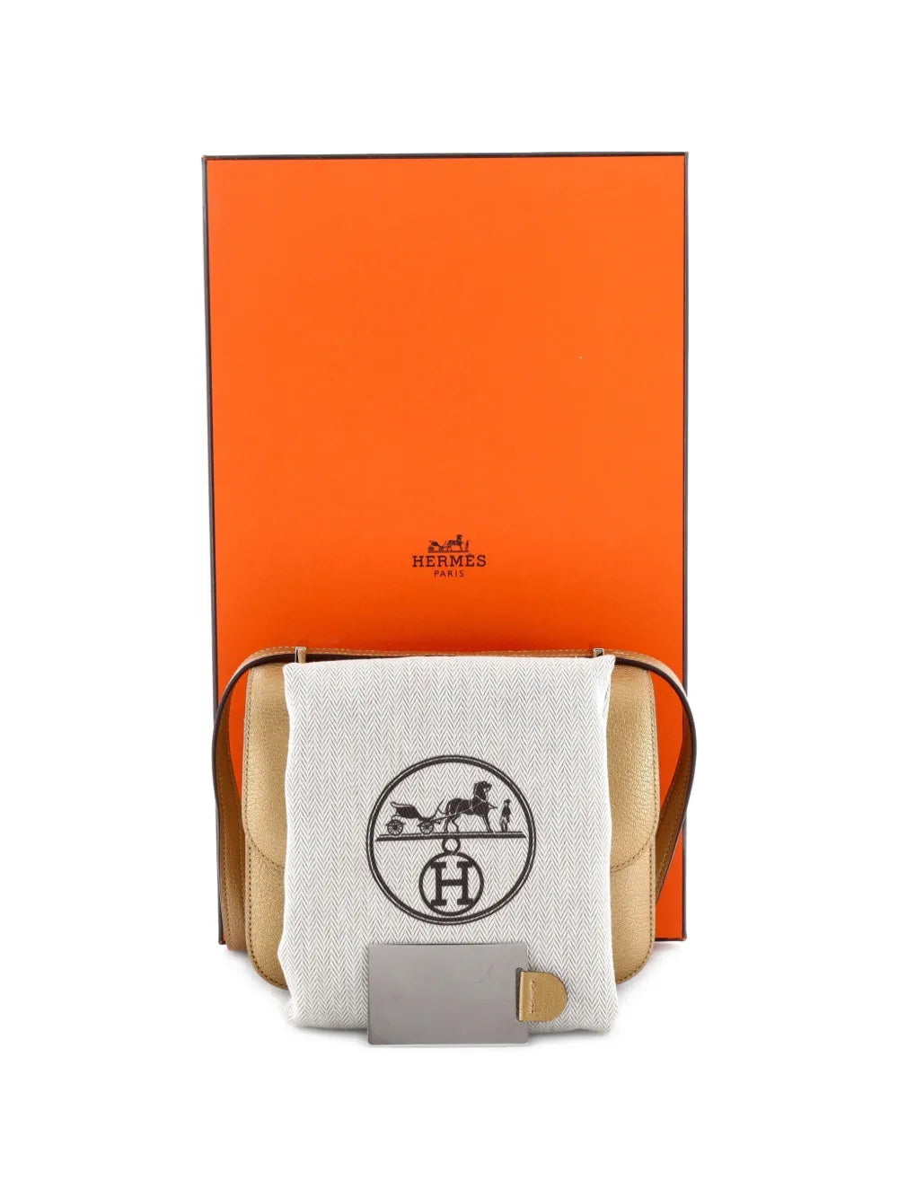 Hermes Pre Owned Constance Nm Bag Metallic Chevre Chamkilight 18 Shoulder Bag — Same as shown — Size One Size — Lifestyle View