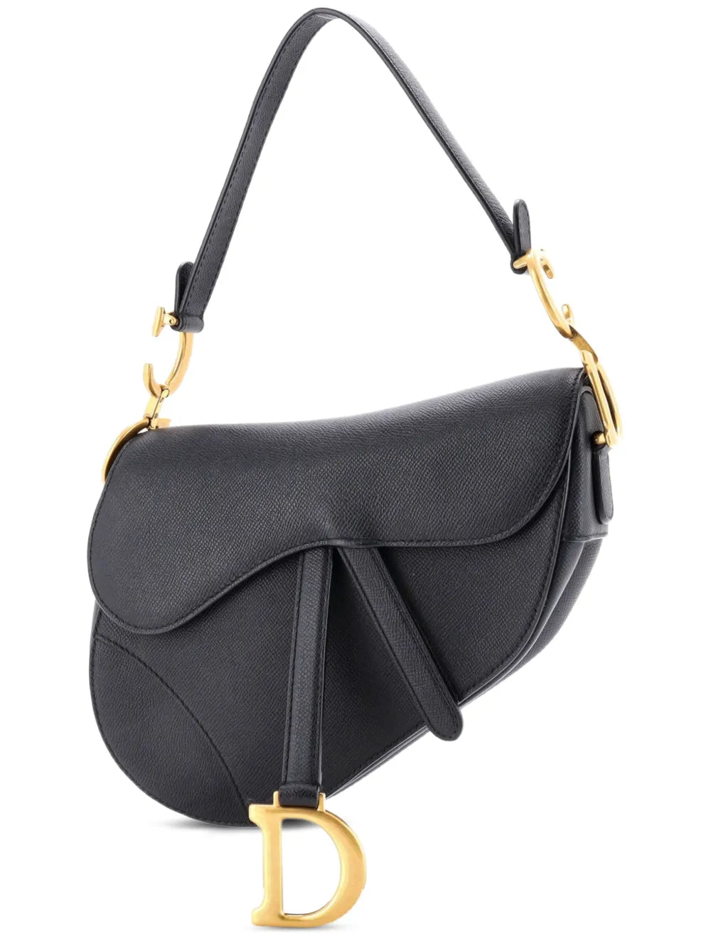 Christian Dior Pre Owned Saddle Handbag Leather Medium Shoulder Bag — Same as shown — Size One Size — Front View
