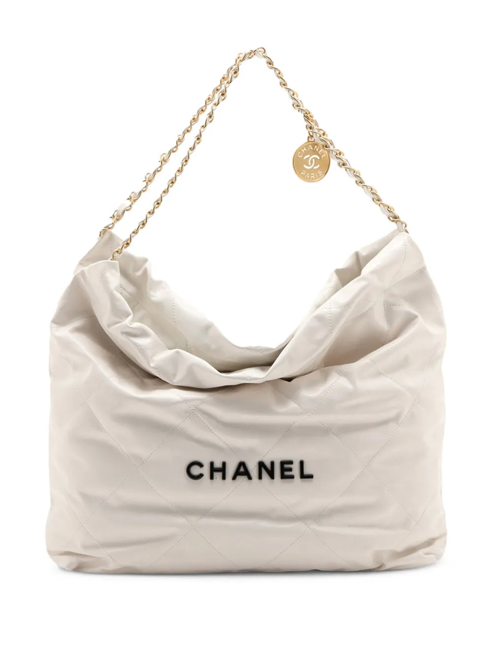 Chanel Pre Owned 2021 2025 Large Shiny Calfskin 22 Hobo Bag — Same as shown — Size One Size — Front View
