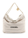 Chanel Pre Owned 2021 2025 Large Shiny Calfskin 22 Hobo Bag — Same as shown — Size One Size — Front View