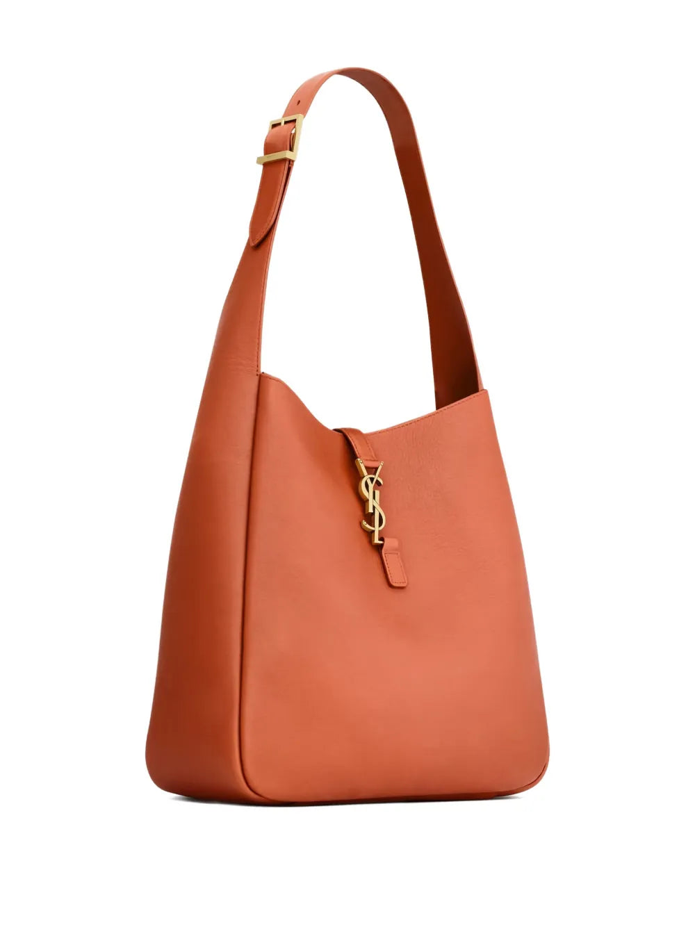 Saint Laurent Large Le 5 A 7 Buckle Leather Shoulder Bag — Same as shown — Size One Size — Back View