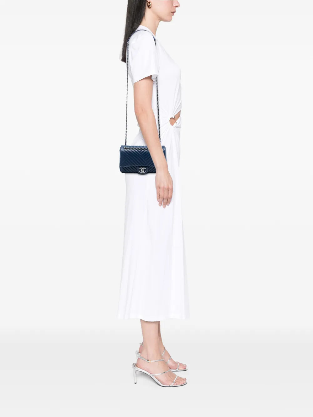 Chanel Pre Owned 2015 2016 Small Lambskin Cc Crossing Flap Shoulder Bag — Same as shown — Size One Size — Side View