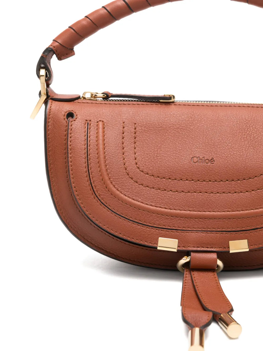 Chloe Mini Marcie Twisted Handle Leather Shoulder Bag — Same as shown — Size One Size — Top View