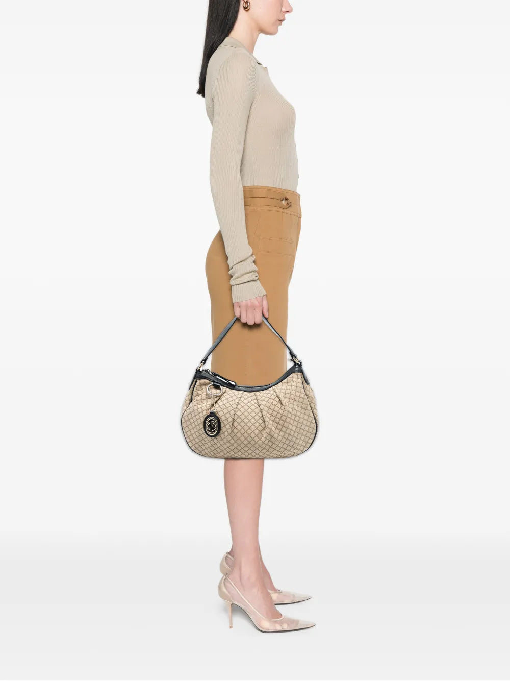 Gucci Pre Owned 2016 2025 Diamante Canvas Sukey Shoulder Bag — Same as shown — Size One Size — Side View