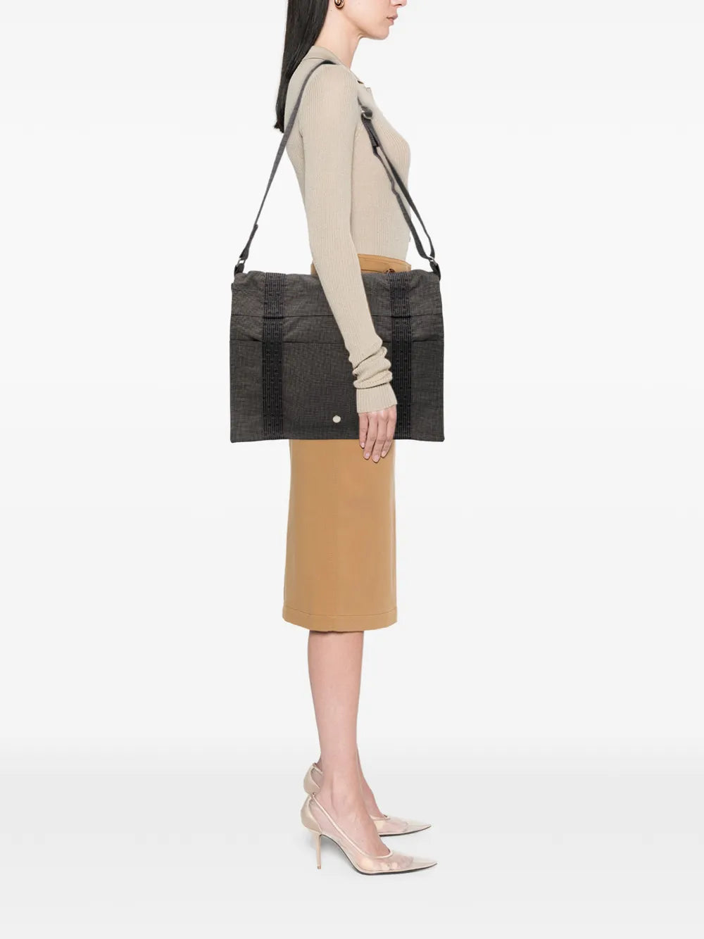 Hermes Pre Owned 1990 2010 Canvas Herline Besace Mm Shoulder Bag — Same as shown — Size One Size — Side View