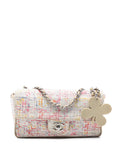Chanel Pre Owned 2004 2005 Small Printed Canvas Watercolor Clover Flap Shoulder Bag — Same as shown — Size One Size — Front View