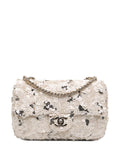 Chanel Pre Owned 2011 Mini Rectangular Classic Canvas Sequin Single Flap Shoulder Bag — Same as shown — Size One Size — Front View