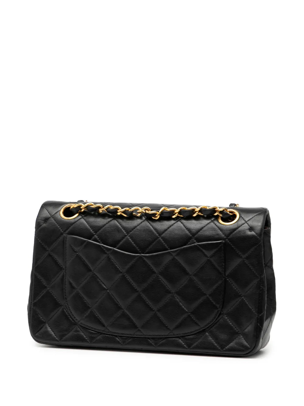 Chanel Pre Owned 1991 1994 Small Classic Lambskin Double Flap Shoulder Bag — Same as shown — Size One Size — Back View