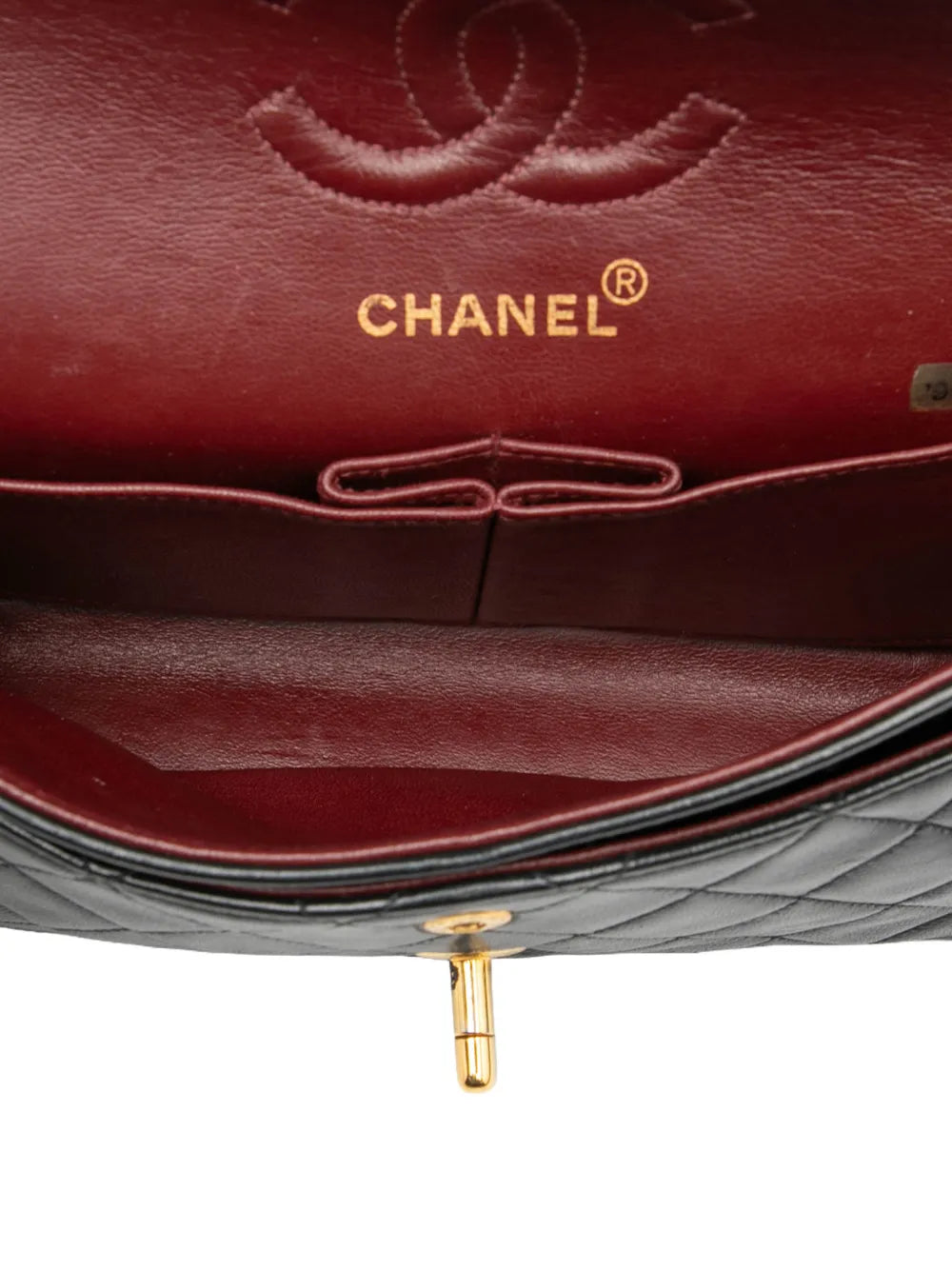 Chanel Pre Owned 1991 1994 Small Classic Lambskin Double Flap Shoulder Bag — Same as shown — Size One Size — Detail View