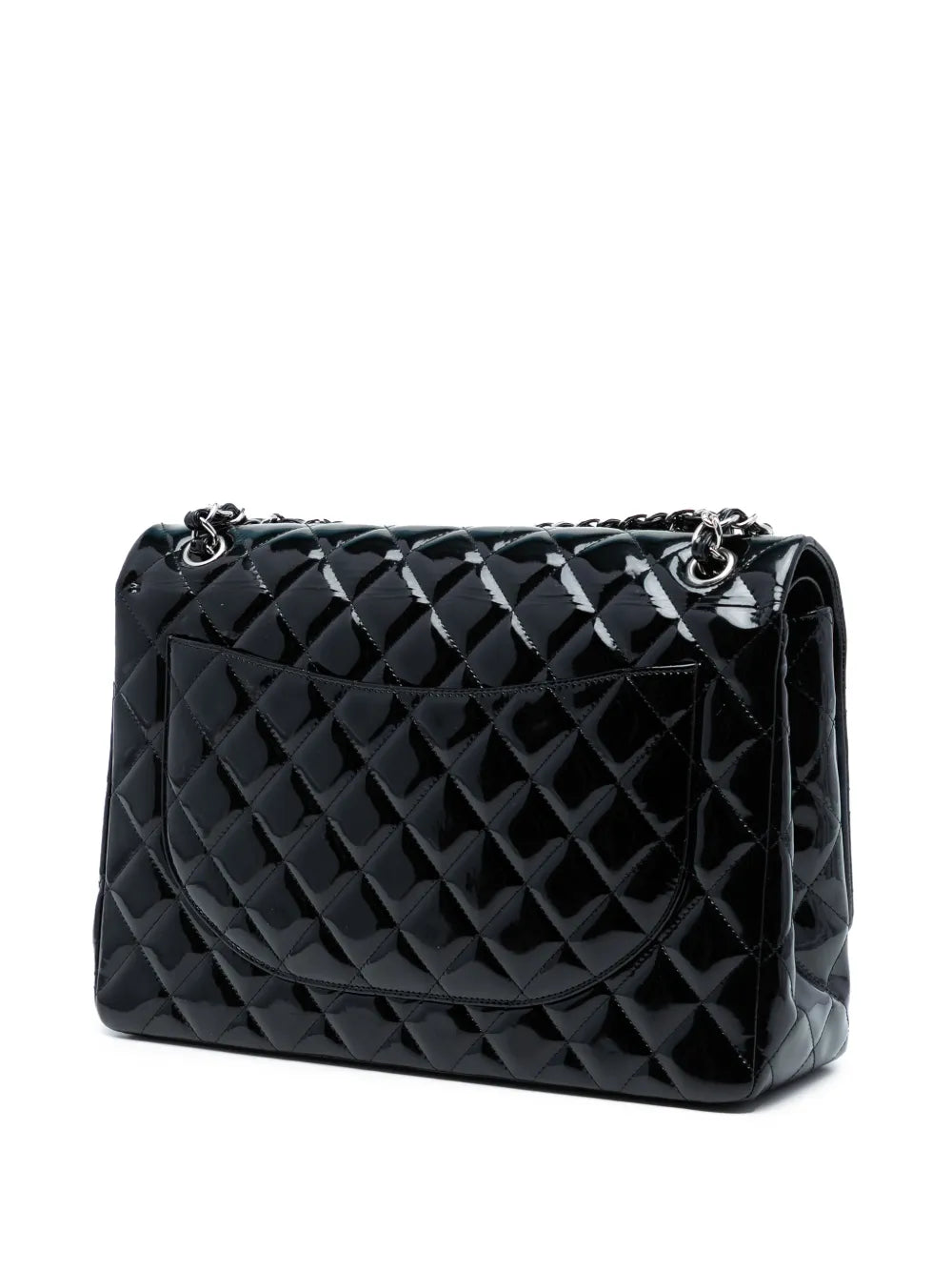 Chanel Pre Owned 2010 2011 Maxi Classic Patent Double Flap Shoulder Bag — Same as shown — Size One Size — Back View