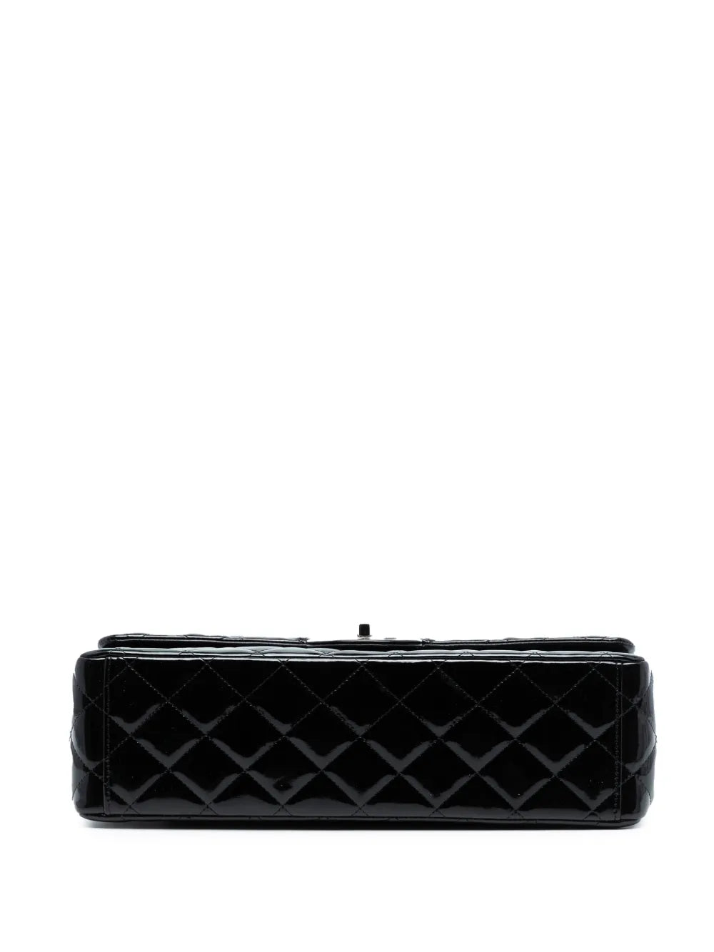Chanel Pre Owned 2010 2011 Maxi Classic Patent Double Flap Shoulder Bag — Same as shown — Size One Size — Top View