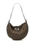Fendi Pre Owned 20Th Century Zucca Canvas Croissant Hobo Shoulder Bag — Same as shown — Size One Size — Front View