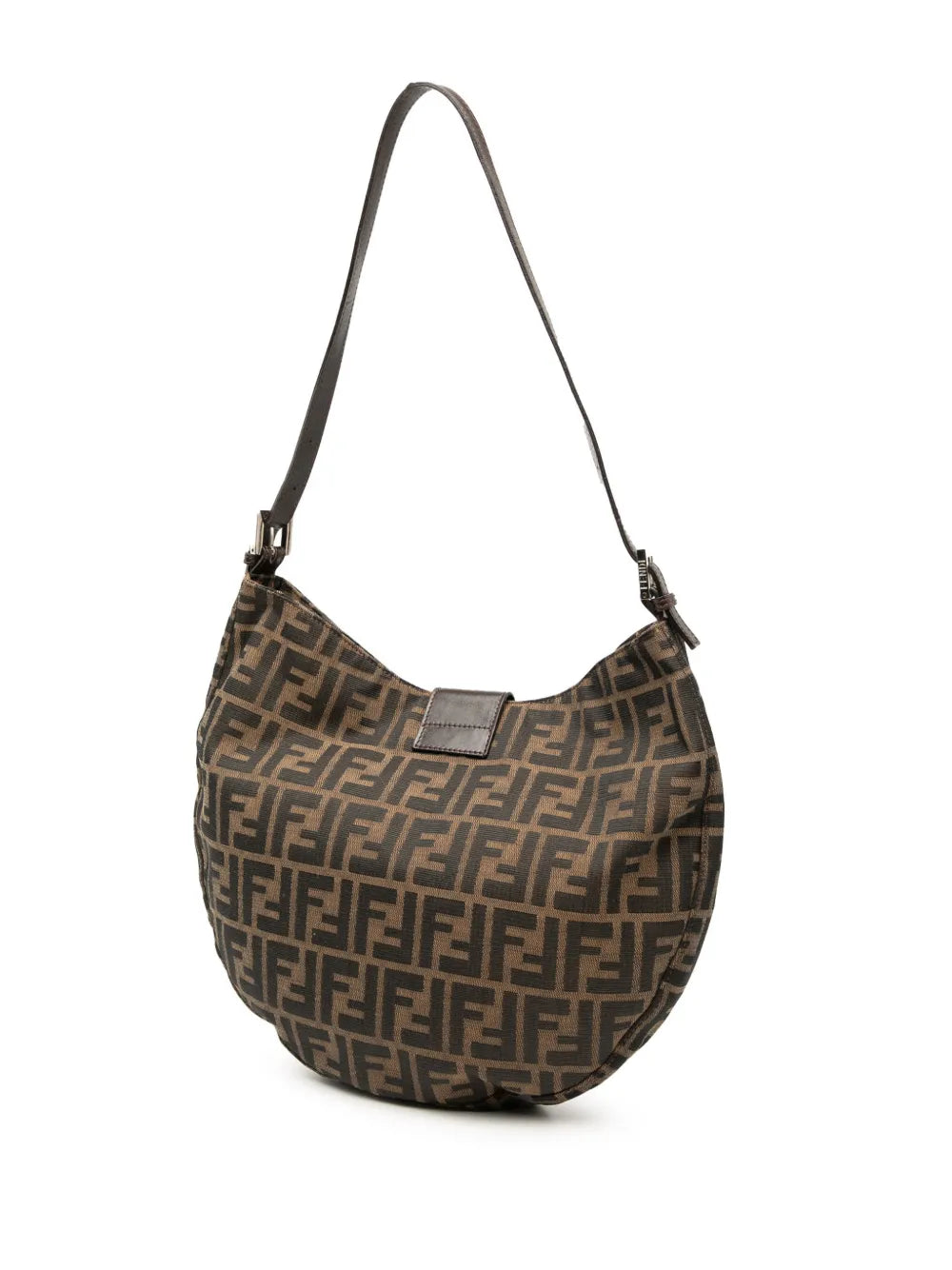 Fendi Pre Owned 20Th Century Zucca Canvas Croissant Hobo Shoulder Bag — Same as shown — Size One Size — Back View