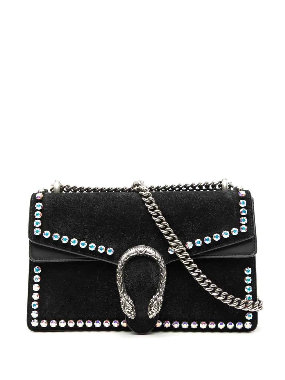 Gucci Pre Owned 2016 2025 Small Suede Crystal Embellished Dionysus Shoulder Bag — Same as shown — Size One Size — Front View
