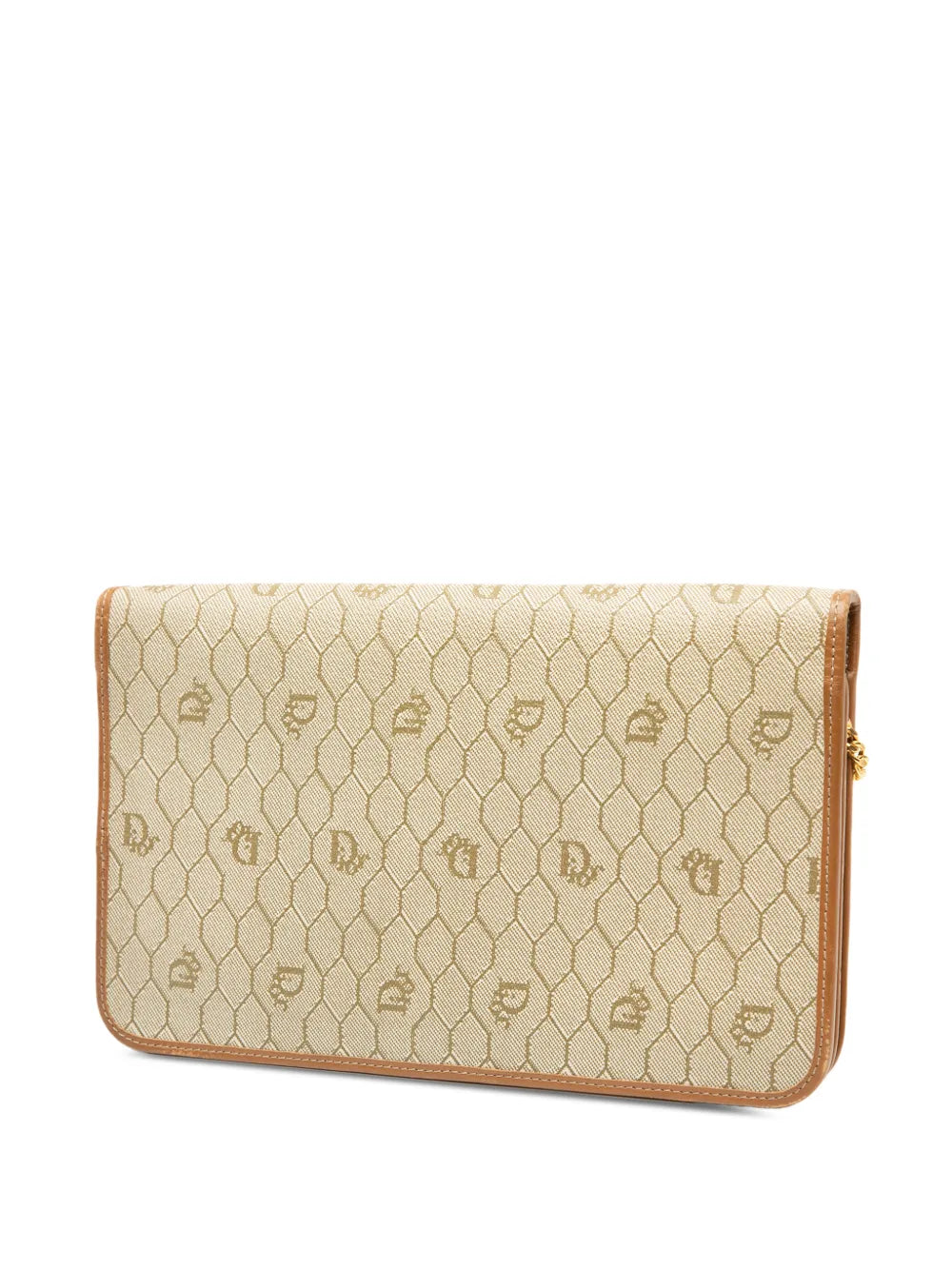 Christian Dior Pre Owned 20Th Century Honeycomb Coated Canvas Chain Shoulder Bag — Same as shown — Size One Size — Back View