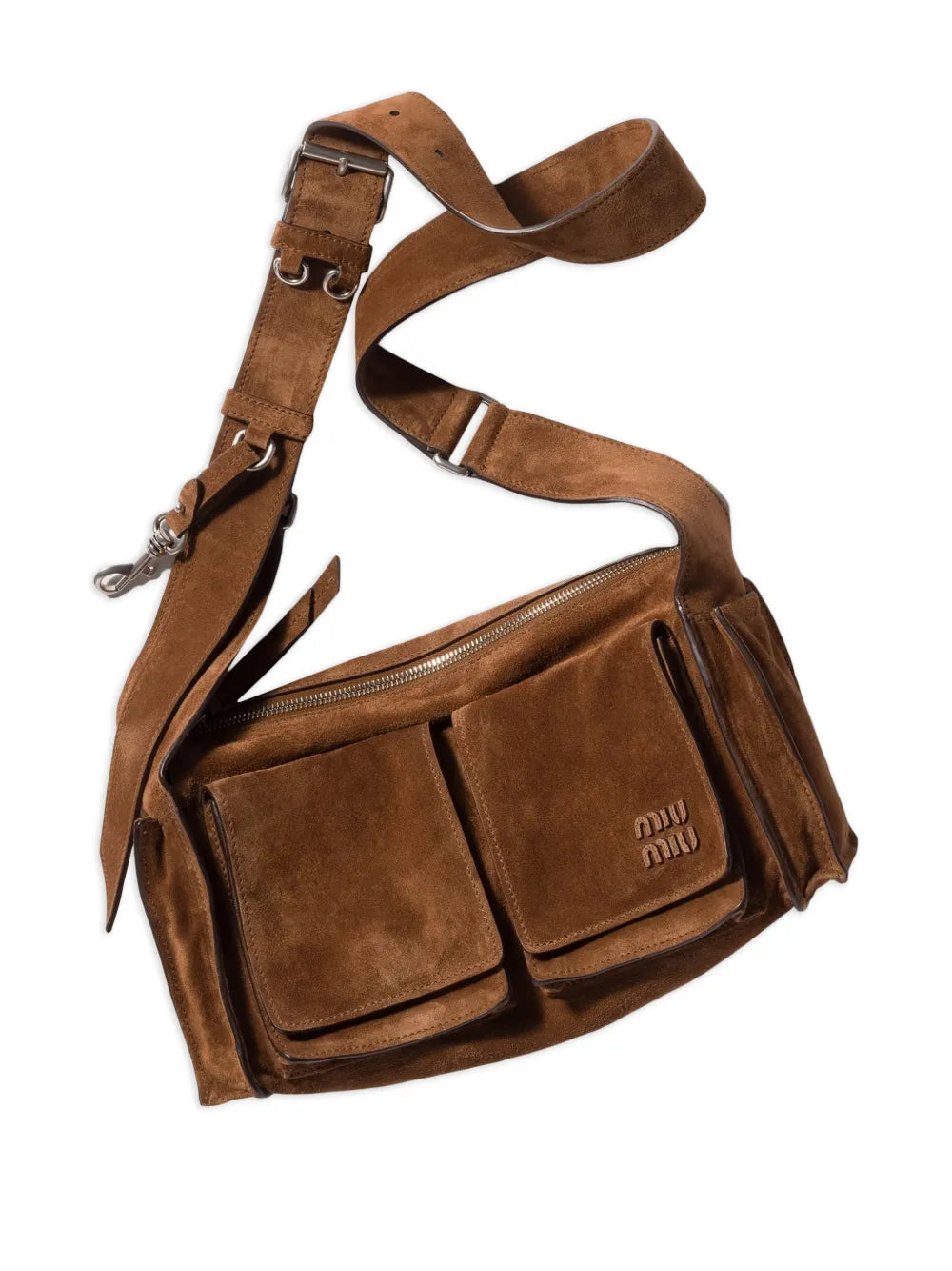 Miu Miu Utilitaire Suede Shoulder Bag — Same as shown — Size One Size — Detail View
