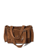 Miu Miu Utilitaire Suede Shoulder Bag — Same as shown — Size One Size — Front View