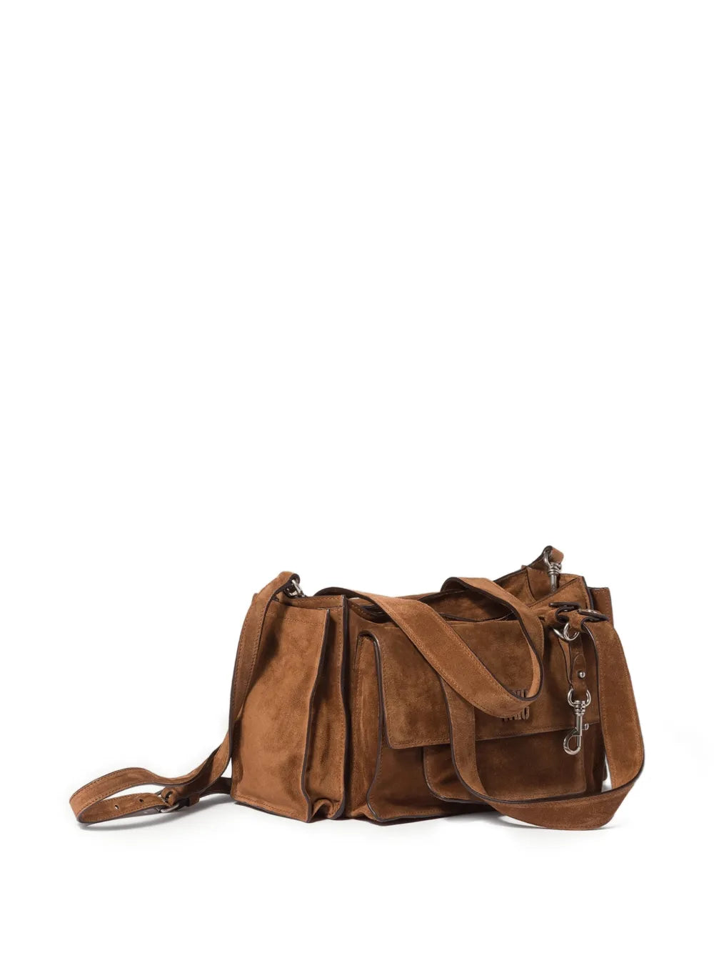 Miu Miu Utilitaire Suede Shoulder Bag — Same as shown — Size One Size — Back View