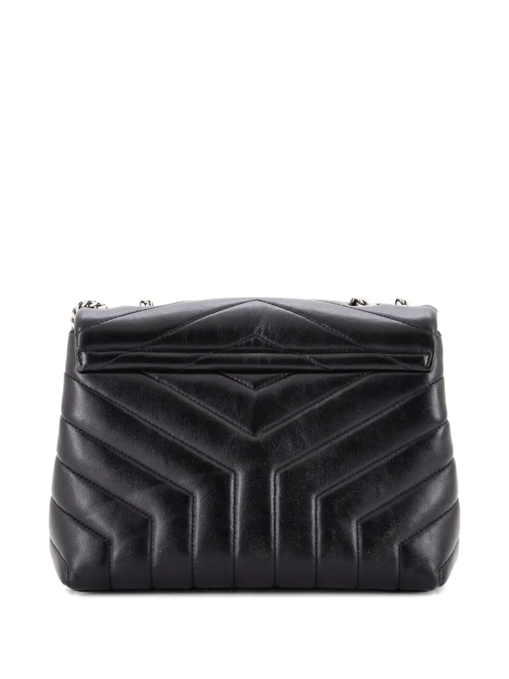 Saint Laurent Pre Owned Loulou Matelasse Chevron Leather Small Shoulder Bag — Same as shown — Size One Size — Back View
