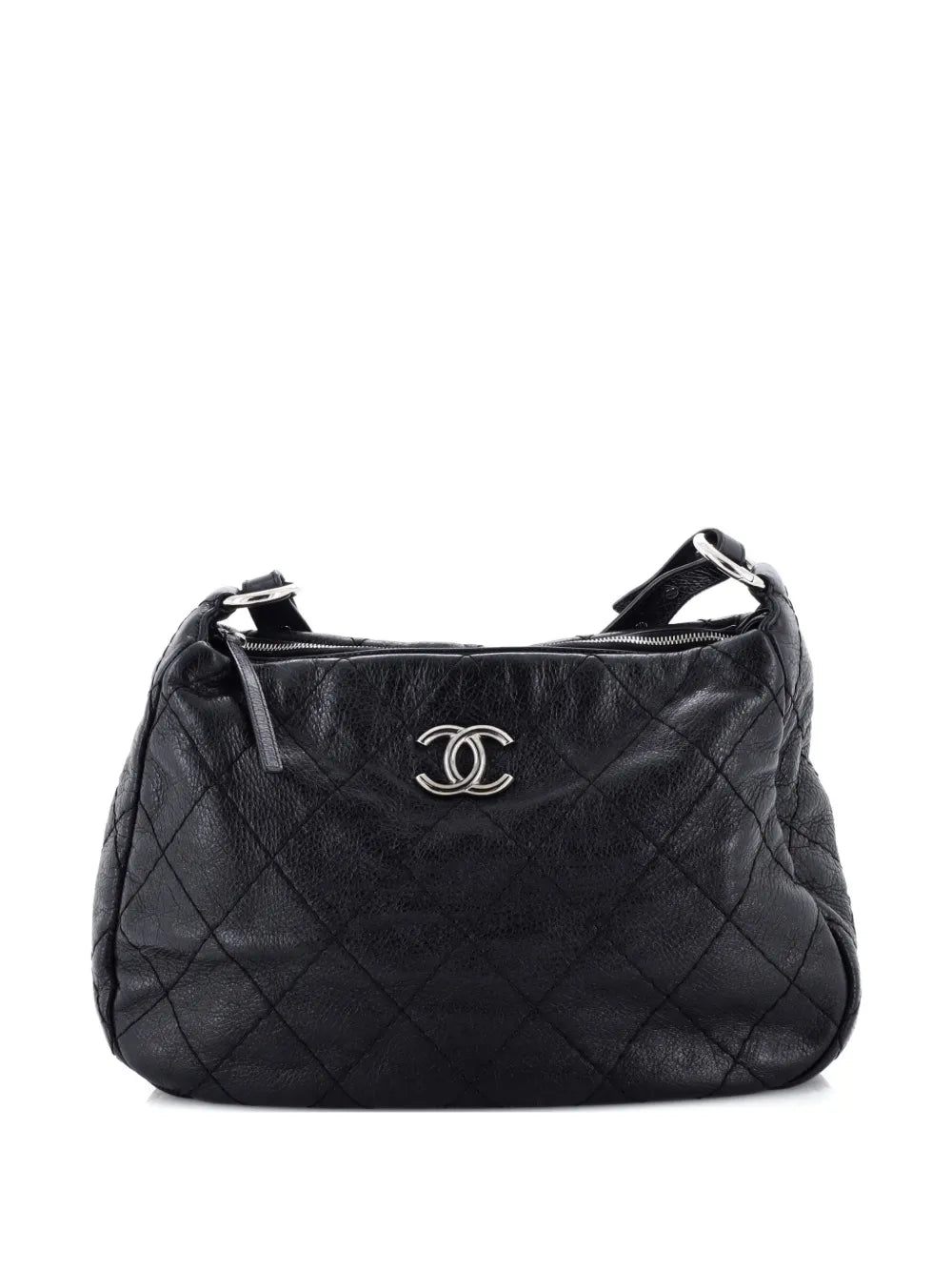 Chanel Pre Owned On The Road Quilted Leather Hobo Bag — Same as shown — Size One Size — Front View