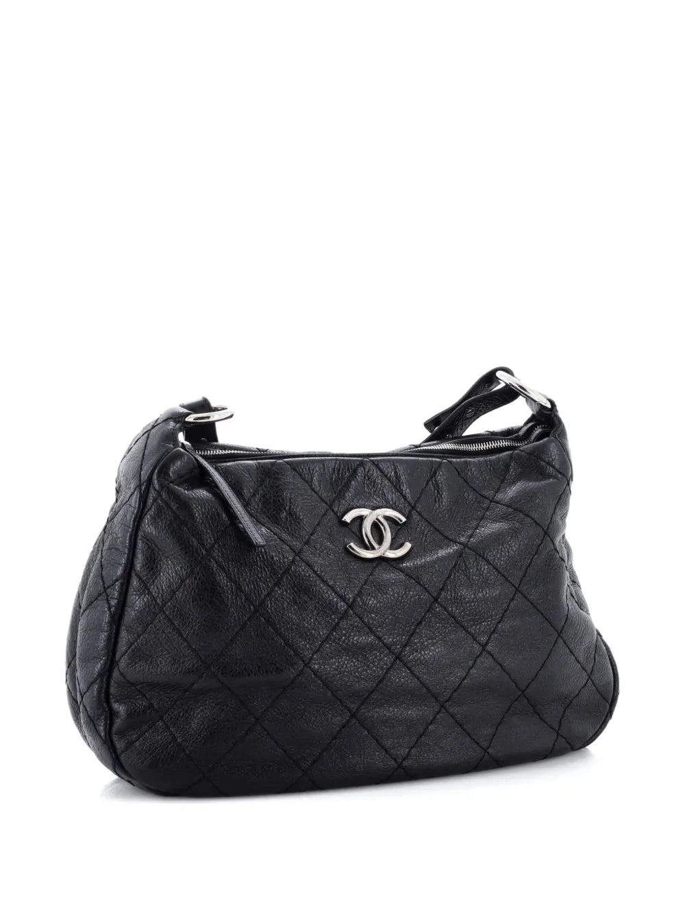 Chanel Pre Owned On The Road Quilted Leather Hobo Bag — Same as shown — Size One Size — Back View