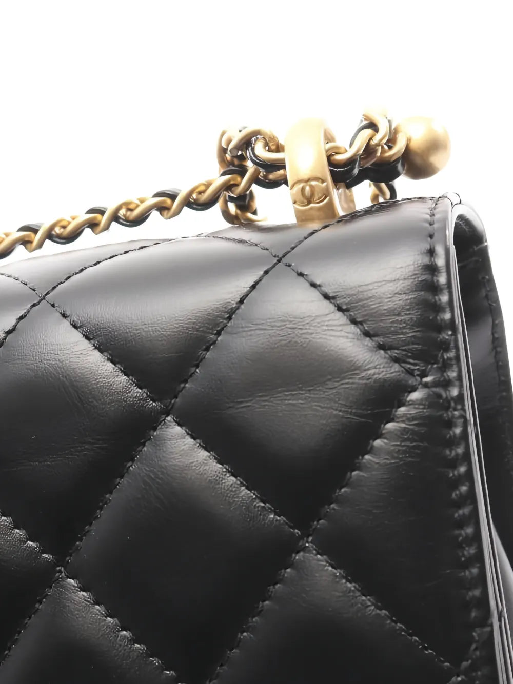 Chanel Pre Owned 2021S Diamond Quilted Lambskin Shoulder Bag — Same as shown — Size One Size — Detail View