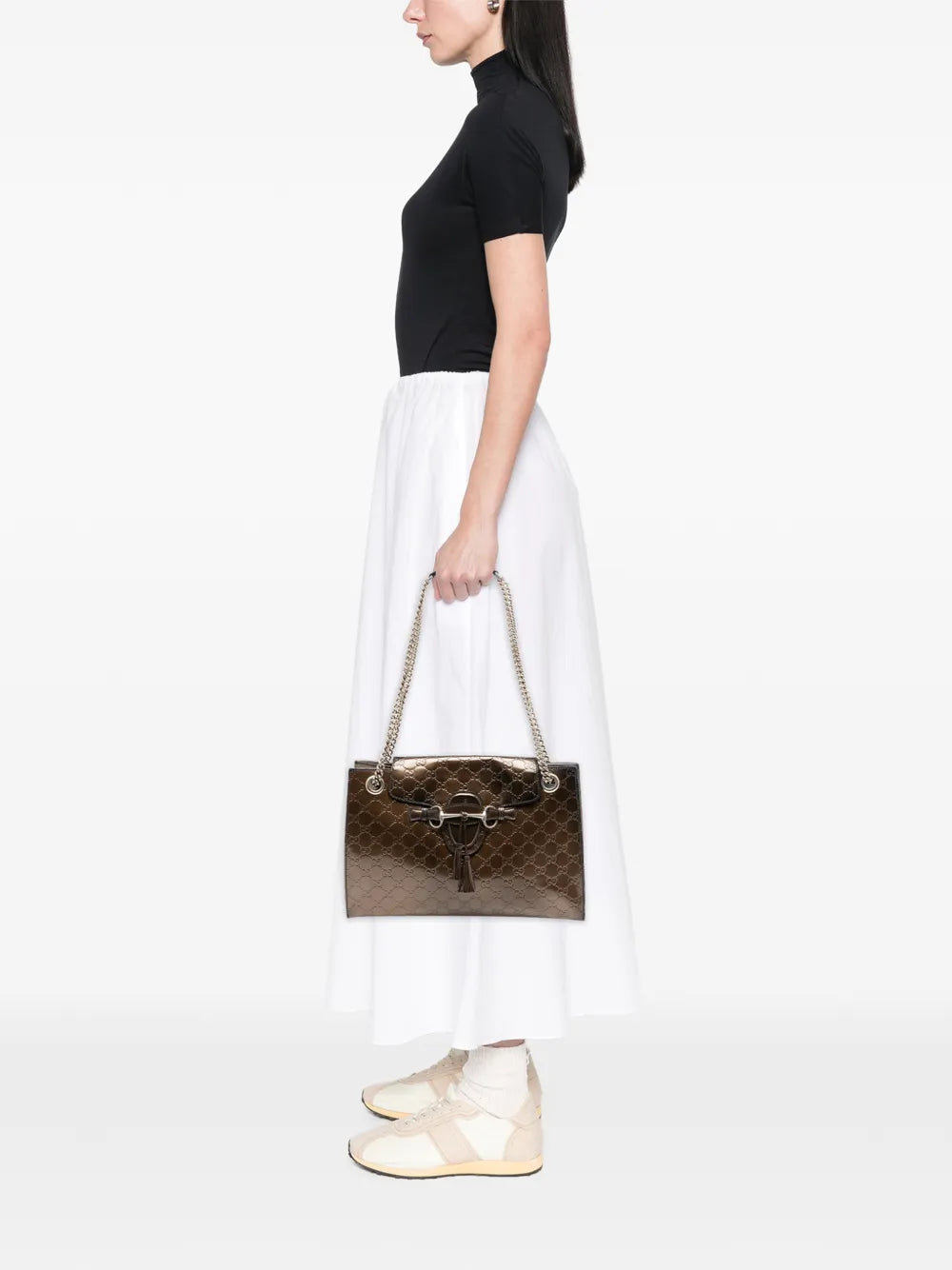 Gucci Pre Owned 2016 2025 Large Guccissima Emily Shoulder Bag — Same as shown — Size One Size — Side View