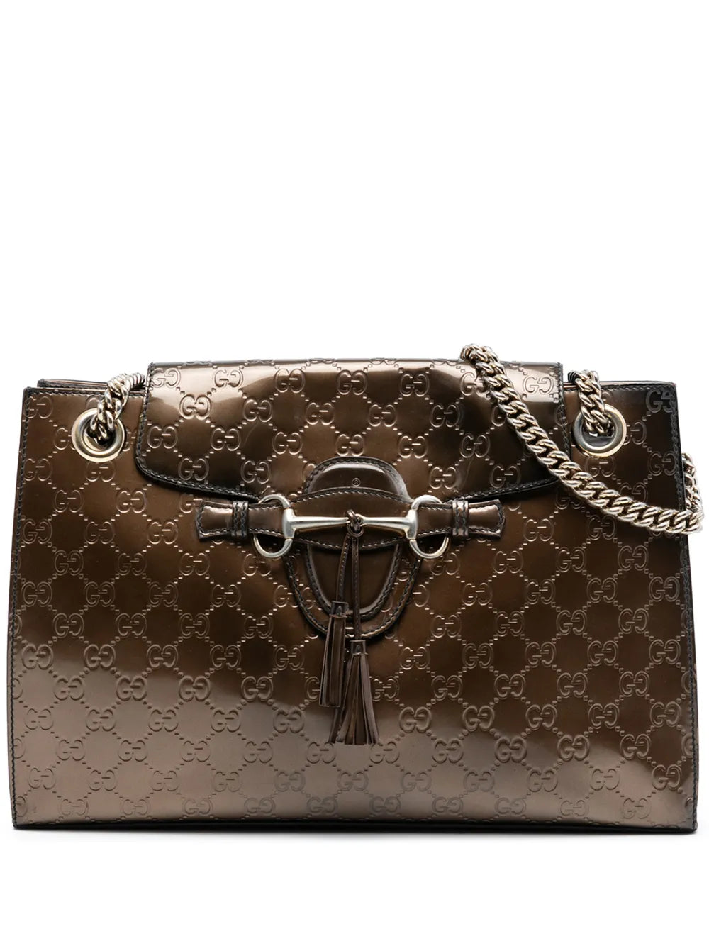 Gucci Pre Owned 2016 2025 Large Guccissima Emily Shoulder Bag — Same as shown — Size One Size — Front View