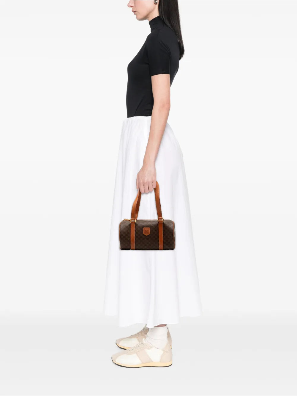 Celine Pre Owned 1994 Macadam Coated Canvas Shoulder Bag — Same as shown — Size One Size — Side View