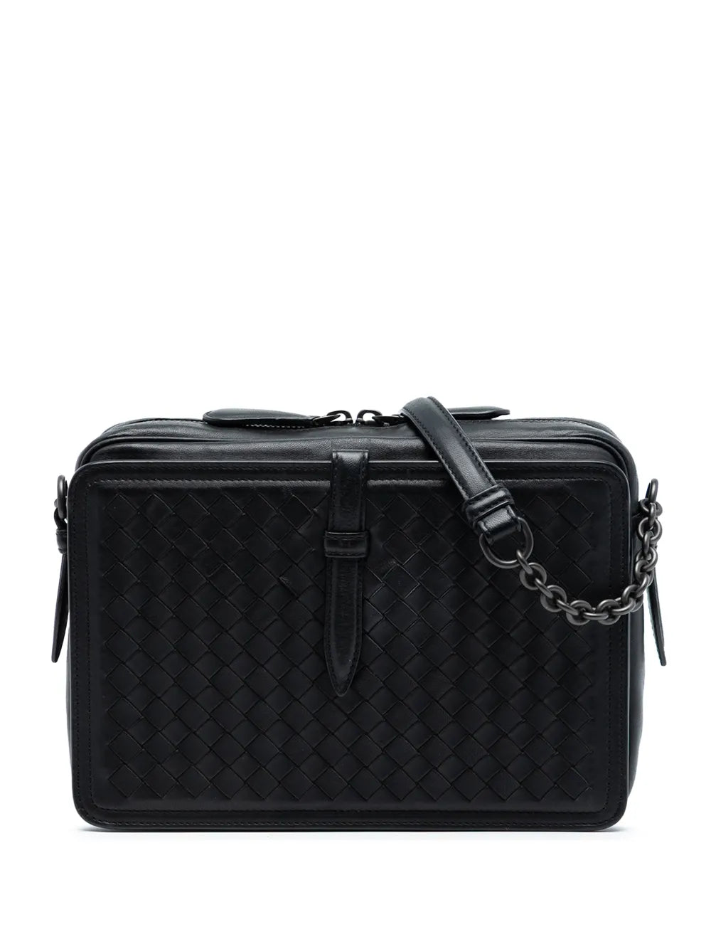 Bottega Veneta Pre Owned 2012 2025 Nappa Intrecciato Belt Flap Camera Bag Shoulder Bag — Same as shown — Size One Size — Front View
