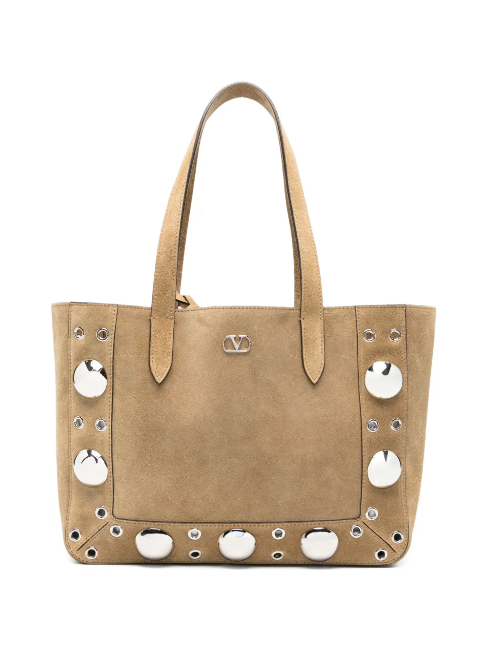 Valentino Garavani Nellcote Eyelet Studded Shoulder Bag — Same as shown — Size One Size — Front View