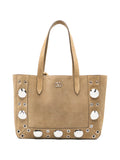 Valentino Garavani Nellcote Eyelet Studded Shoulder Bag — Same as shown — Size One Size — Front View