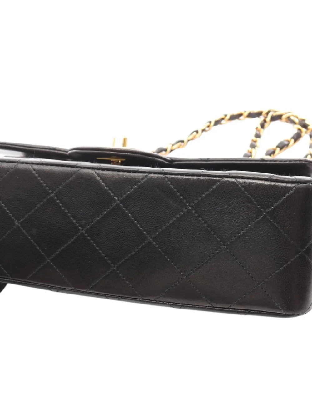 Chanel Pre Owned 1994 1996 Small Classic Lambskin Double Flap Shoulder Bag — Same as shown — Size One Size — Detail View