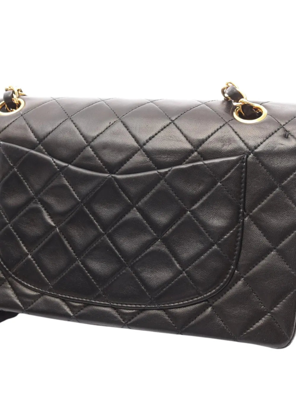 Chanel Pre Owned 1994 1996 Small Classic Lambskin Double Flap Shoulder Bag — Same as shown — Size One Size — Top View