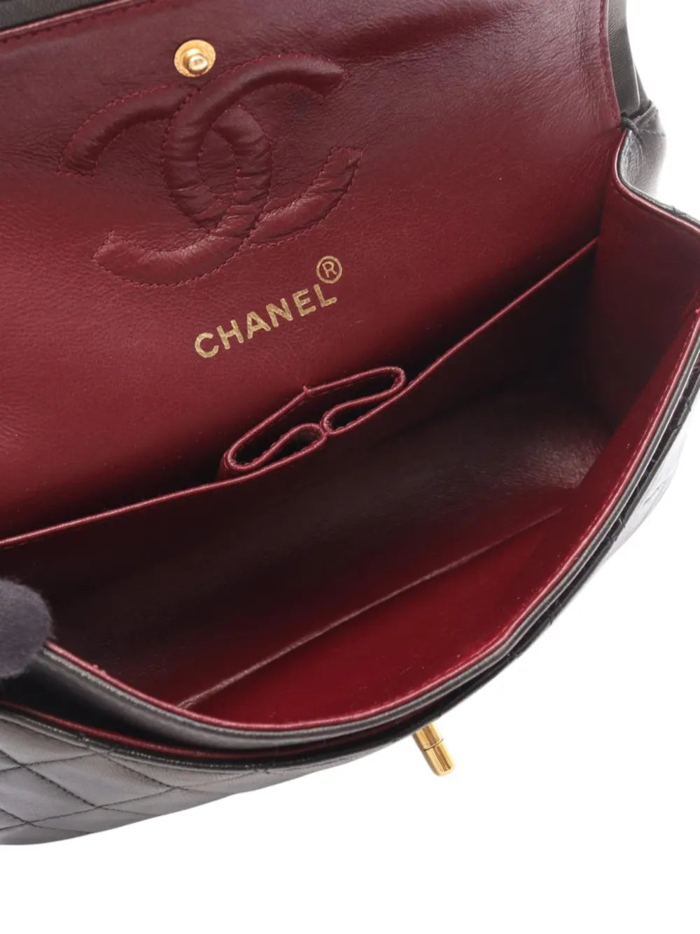 Chanel Pre Owned 1994 1996 Small Classic Lambskin Double Flap Shoulder Bag — Same as shown — Size One Size — Lifestyle View