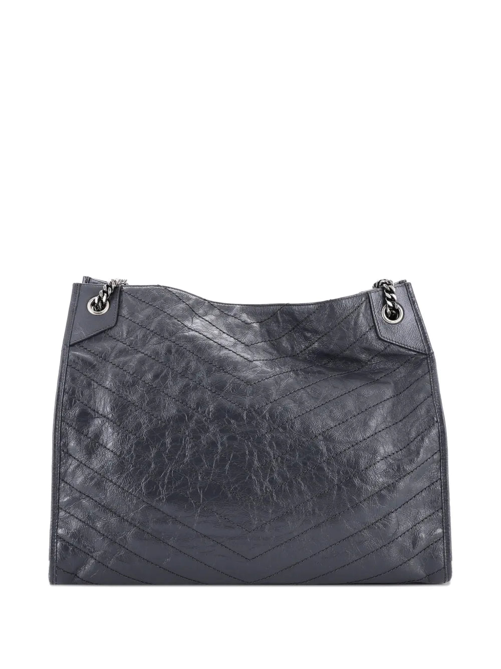 Saint Laurent Pre Owned Niki Shopping Tote Matelasse Chevron Leather Large Shoulder Bag — Same as shown — Size One Size — Side View