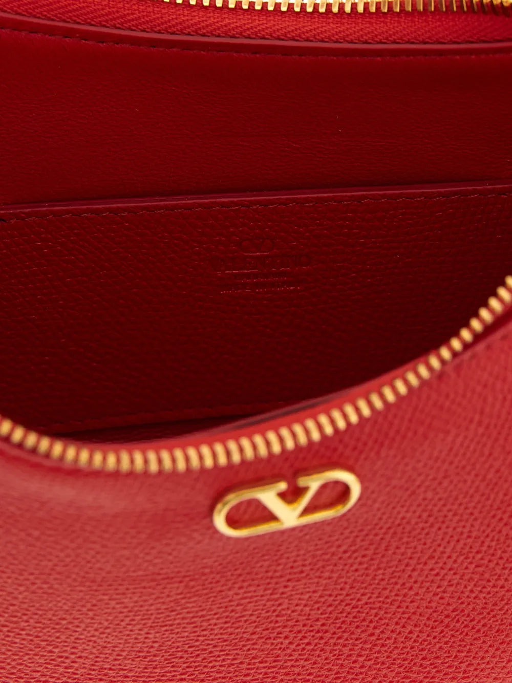 Valentino Garavani Mini Vlogo Leather Shoulder Bag — Same as shown — Size One Size — Top View