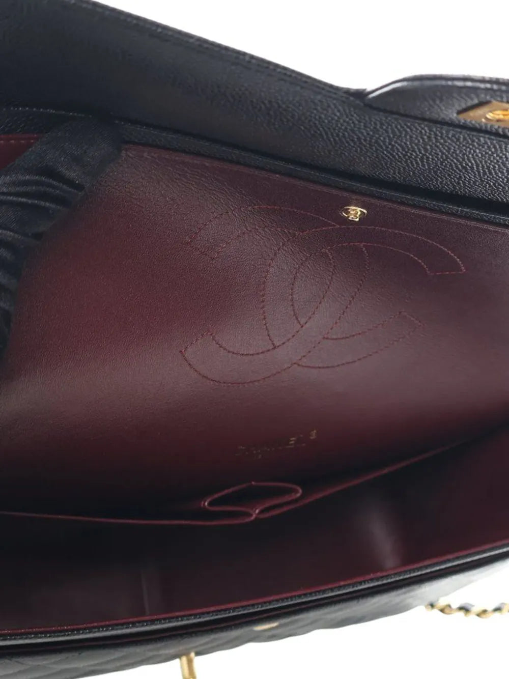 Chanel Pre Owned 2019 Maxi Classic Caviar Double Flap Shoulder Bag — Same as shown — Size One Size — Detail View