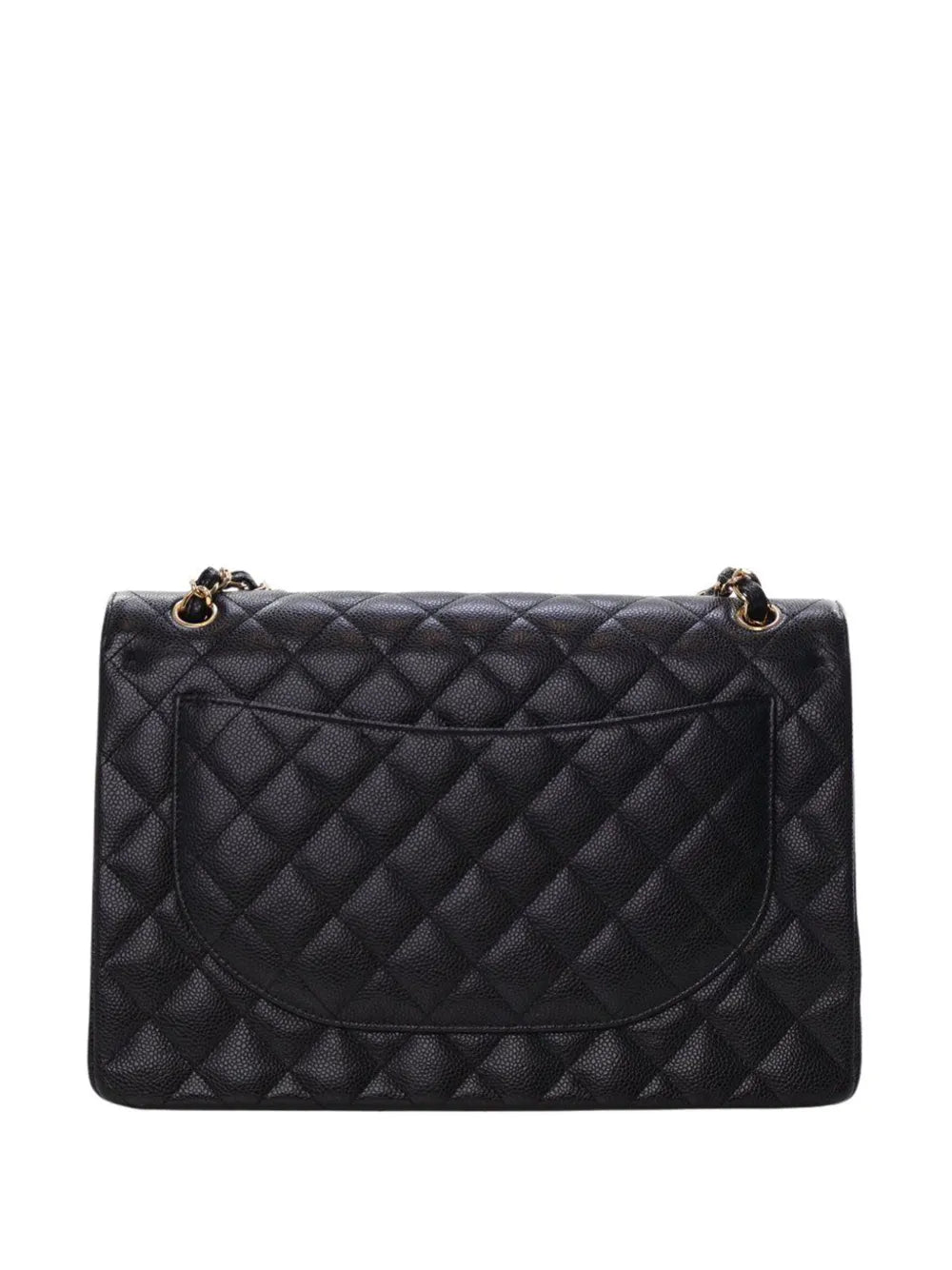 Chanel Pre Owned 2019 Maxi Classic Caviar Double Flap Shoulder Bag — Same as shown — Size One Size — Back View