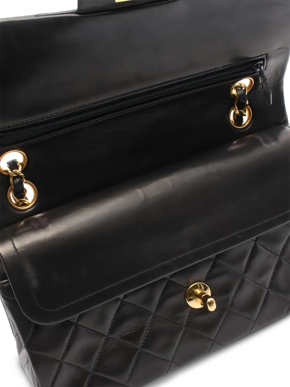 Chanel Pre Owned 1994 1996 Double Flap Shoulder Bag — Same as shown — Size One Size — Detail View