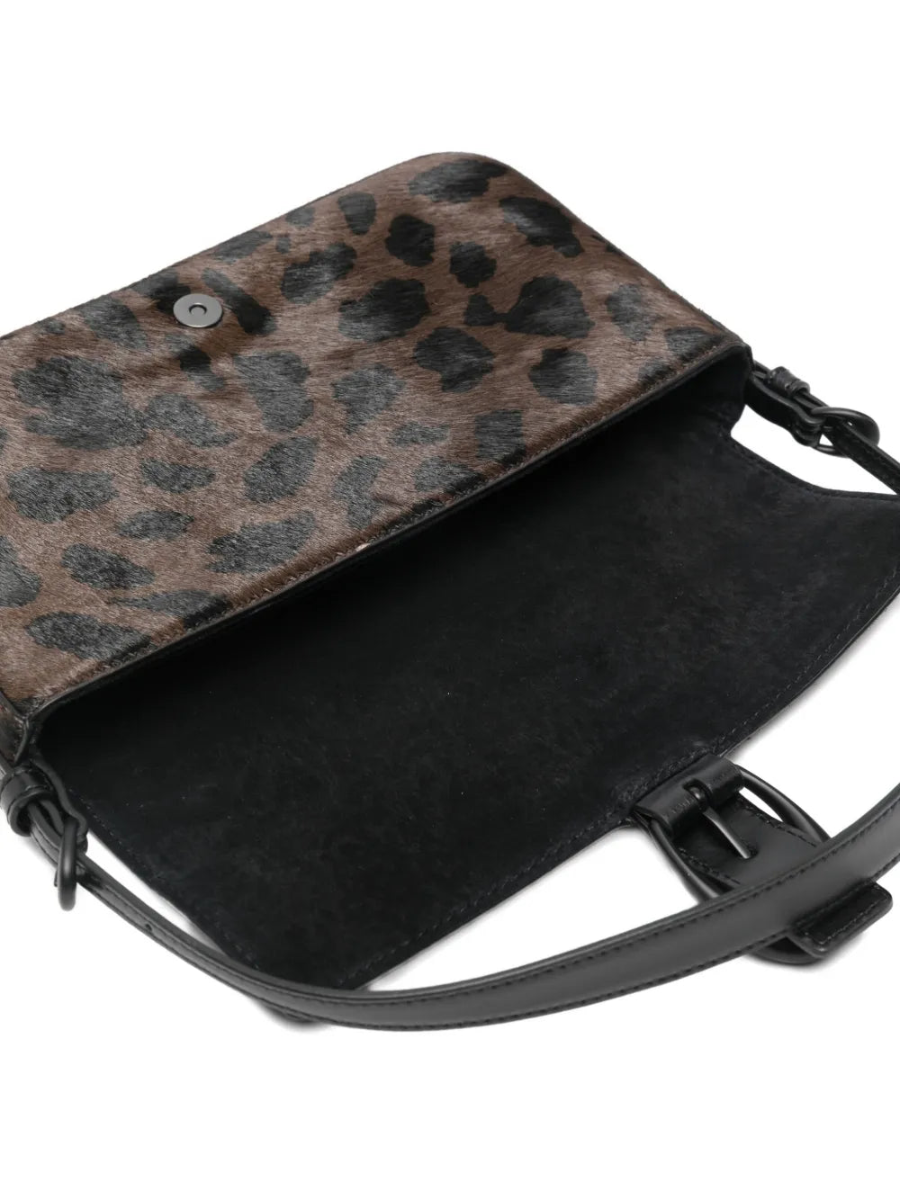 Staud Leopard Pattern Buckle Detail Shoulder Bag — Same as shown — Size One Size — Detail View