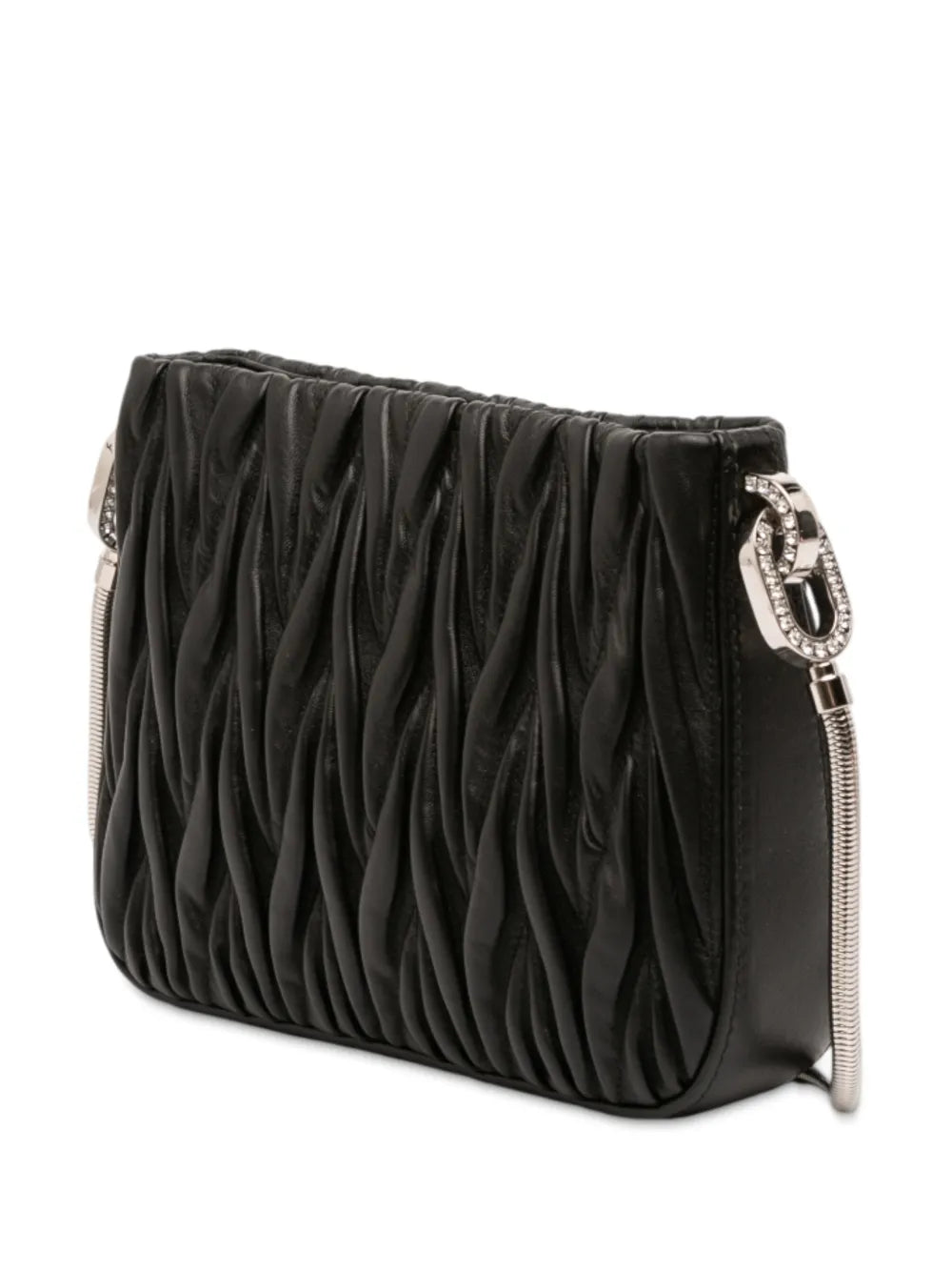 Miu Miu Pre Owned 2010 2025 Nappa Matelasse Sassy Shoulder Bag — Same as shown — Size One Size — Back View