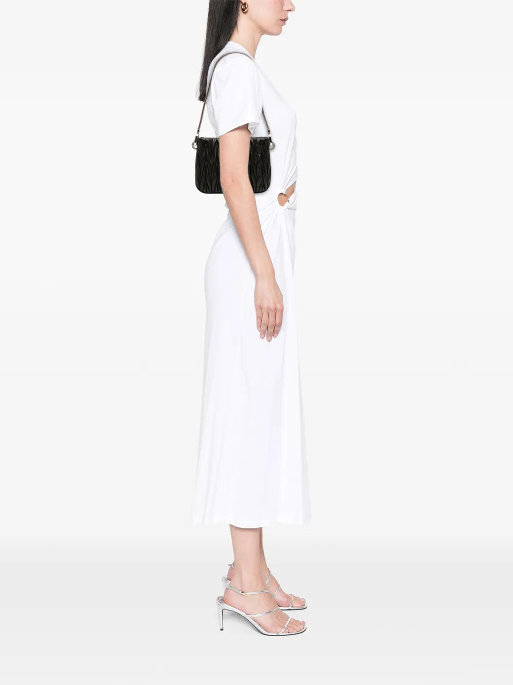 Miu Miu Pre Owned 2010 2025 Nappa Matelasse Sassy Shoulder Bag — Same as shown — Size One Size — Side View