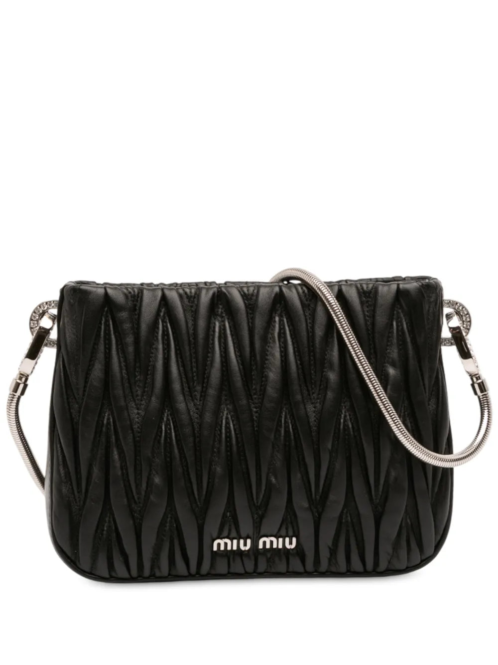 Miu Miu Pre Owned 2010 2025 Nappa Matelasse Sassy Shoulder Bag — Same as shown — Size One Size — Front View