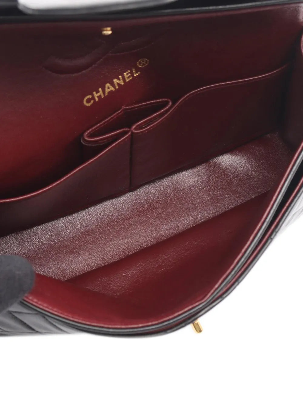 Chanel Pre Owned 1994 1996 Small Classic Lambskin Double Flap Shoulder Bag — Same as shown — Size One Size — Top View
