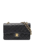 Chanel Pre Owned 1994 1996 Small Classic Lambskin Double Flap Shoulder Bag — Same as shown — Size One Size — Front View