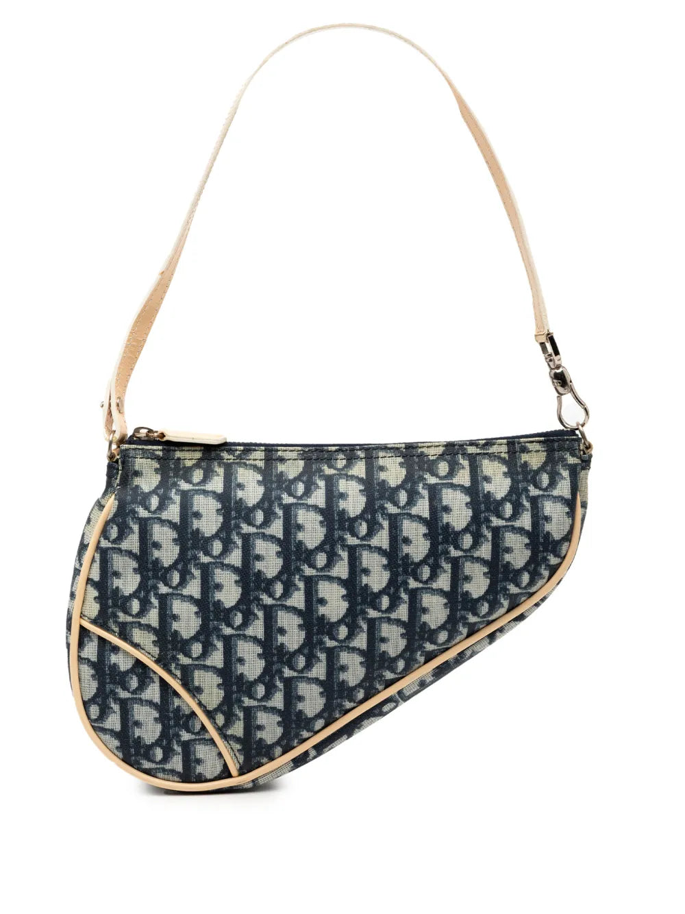 Christian Dior Pre Owned 2002 Mini Diorissimo Coated Canvas Saddle Pochette Shoulder Bag — Same as shown — Size One Size — Front View