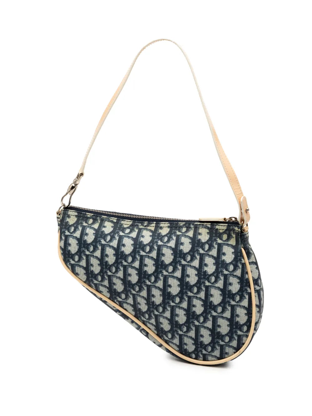 Christian Dior Pre Owned 2002 Mini Diorissimo Coated Canvas Saddle Pochette Shoulder Bag — Same as shown — Size One Size — Back View