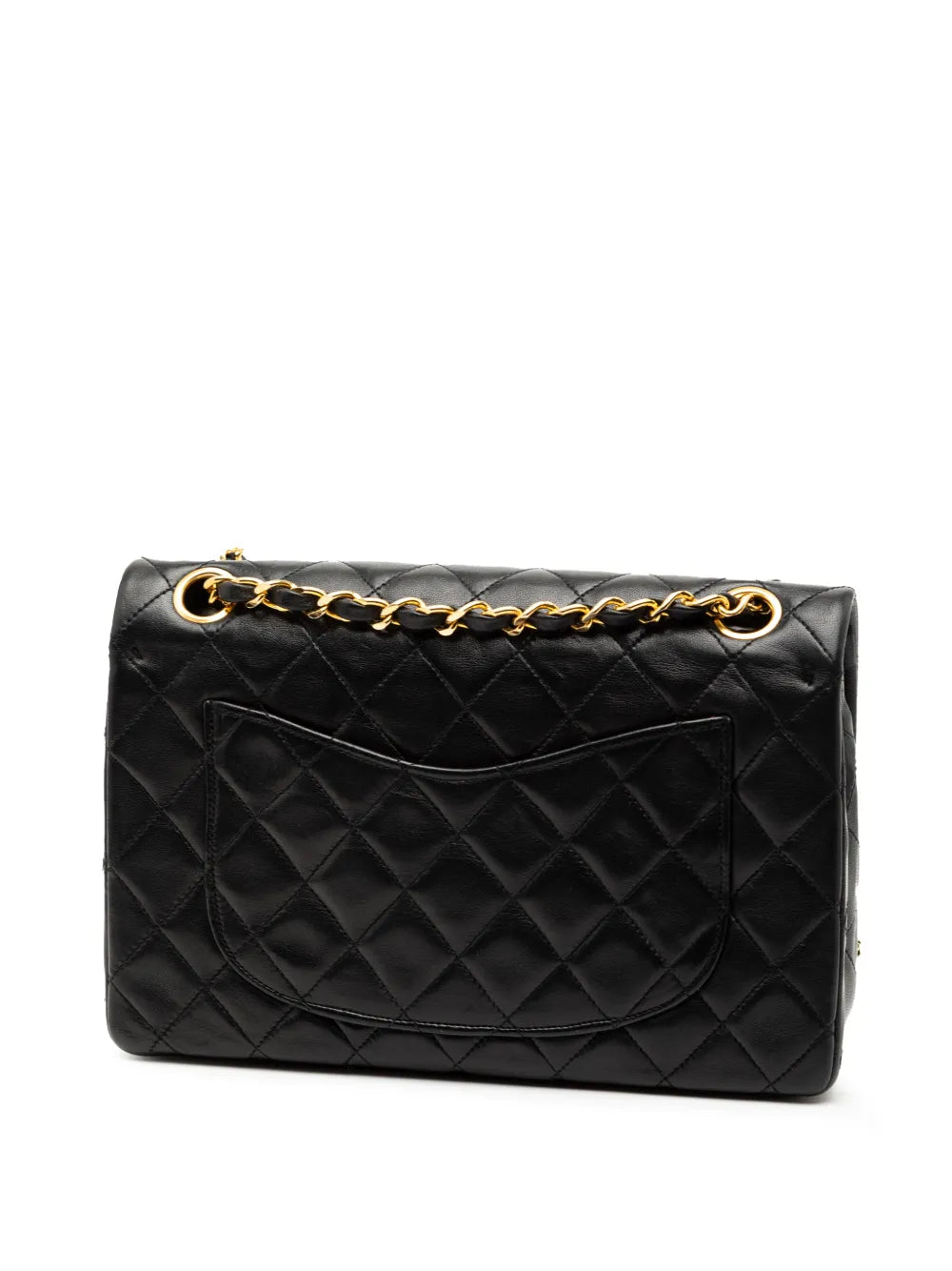 Chanel Pre Owned 1986 1988 Small Classic Lambskin Double Flap Shoulder Bag — Same as shown — Size One Size — Back View
